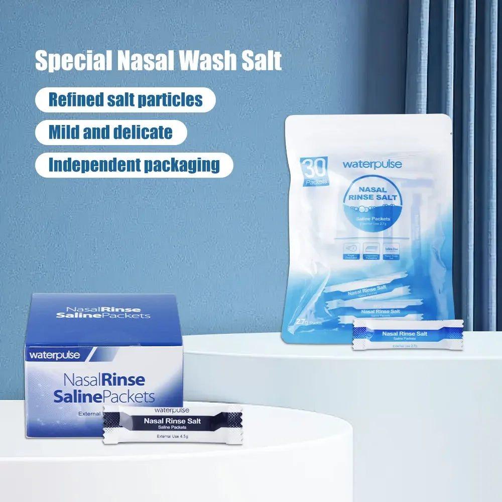 Paquetes de solución salina para enjuague nasal