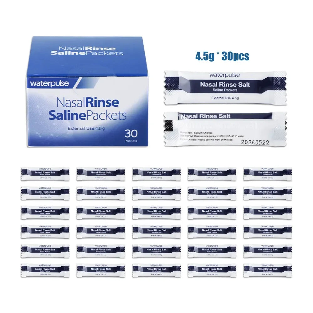 Paquetes de solución salina para enjuague nasal